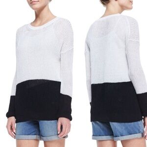 Vince Oversized Knit Colorblock Sweater